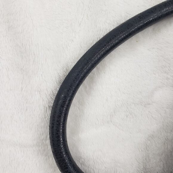 Coach Poppy Pushlock Satchel Black Waxed Leather Fuchsia Lining Removable Strap - Picture 14 of 14